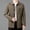 Khaki, variant on DPTALR Men's Solid Color Lapel Casual Jacket,Button & Zipper Pockets Design,Washable Long Sleeve Outwear Coat,Army Green,Big and Tall Men XL