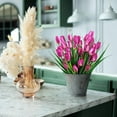 thumbnail image 3 of Morttic 8 Pcs Tulips Artificial Flowers for Outdoors, Fake Plants Faux Plastic Silk Floral Arrangement for Home Indoor Outside Table Vase Garden Spring Decor, 3 of 6