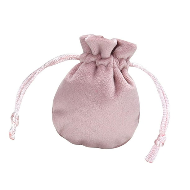 Bolsa de joyería con cordón, regalos de fiesta, organizador de joyas, bolsa de regalo de terciopelo Rosa claro 65x85cm