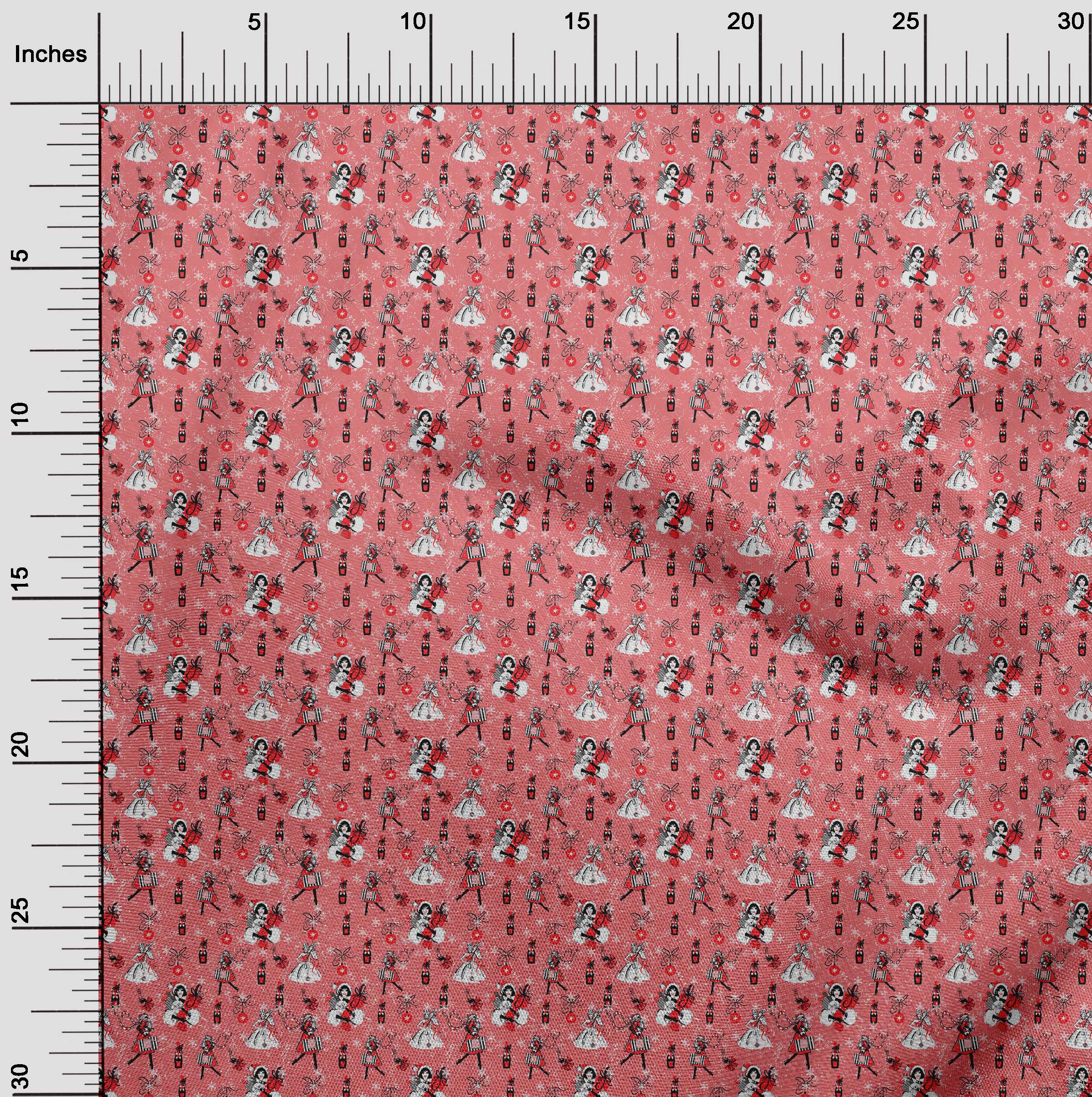 oneOone Cotton Jersey Dark Peach Fabric Christmas Christmas Diy Clothing Quilting Fabric Print Fabric By Yard 58 Inch Wide