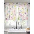 thumbnail image 2 of Bunny Easter Sheer Curtains 45 Inch Length 2 Panels for Living Room, Spring Rabbits Vintage Rustic Voile Kitchen Curtain Set, Luxury Privacy Drapes Window Treatment for Bedroom, 2 of 7