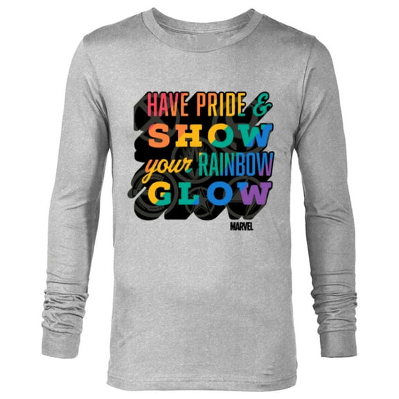 Marvel Pride Rainbow Have Pride & Show Your Rainbow Glow - Long Sleeve T-Shirt for Men - Customized-Athletic Heather