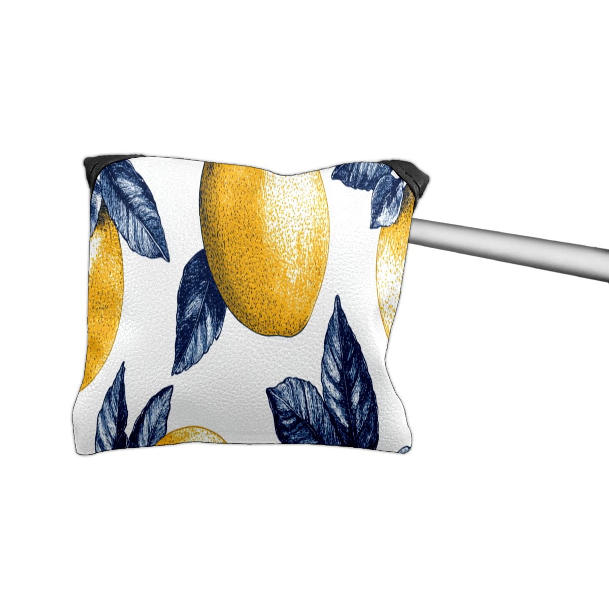 Golf Mallet Putter Cover Premium Leather Waterproof Golf Putter Head Cover with Magnetic Closure Yellow Lemon