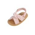 thumbnail image 4 of Diconna Breathable Summer Baby Girls Sandals, Solid Color Soft Sole Shoes, 4 of 8