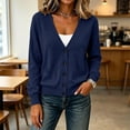 thumbnail image 3 of Guluxicc Women's Cardigan Sweaters Open Front Button Down V Neck Long Sleeve Knit Sweaters with Pockets for Everyday Fall Winter, 3 of 6