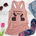 thumbnail image 2 of My Butt Hurts Chocolate Bunny Tank Top, Ladies Racerback Tank Top, Easter Chocolate Rabbit Cute Easter Tank, Desert Pink, X-Large, 2 of 3