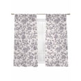 thumbnail image 6 of Purple Floral Leaf Sheer Curtains for Living Room Bedroom Retro Farmhouse Plant Tree Branch Sheer Curtains 63 Inch Long 2 Panels Set Light Filtering Curtain Window Treatments Drapes for Dining Room, 6 of 6