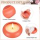 thumbnail image 3 of Uxcell 2Pcs Soporte para Velas de Té en Forma de Piedra, Soporte para Velas de Té de Cerámica Hecho a Mano Decorativo Acento Calmante para Centro de Mesa de Boda, Rojo, 3 of 6