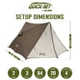 thumbnail image 4 of CLAM Quick-Set Apex 8 x 8 Ft Portable Outdoor A-Frame Camping Tent, Brown, 4 of 12