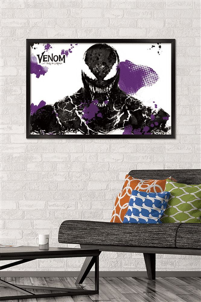 Marvel Venom: Let There be Carnage - Black and Purple Wall Poster, 22.375" x 34", Framed