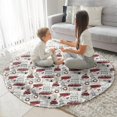 thumbnail image 3 of White Christmas Truck and Tree Pattern Round Blanket,Comfortable Soft Flannel Throw Blanket,All Season,Warm Lightweight Blankets for Sofa Bed Couch Living Room Chair 47"x47", 3 of 5
