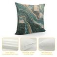 thumbnail image 4 of ONETECH Wavy Marble Texture Abstract Throw Pillow Cover, Black Blue Green Gold Pillow Cover, Art Decorative Pillowcase for Sofa Bed Car Living Room Bedroom, 4 of 5