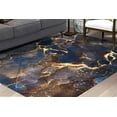 thumbnail image 3 of Navy Blue And Gold Marble Rugs, Abstract Marble Rugs, Marble Rugs, Salon Decor Rug, Easy To Clean Rug, Dining Room Rug, Non-Slip Carpet, 1.7'x2.3' - 50x70 cm, 3 of 8