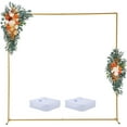 thumbnail image 2 of Royalbelle 8.2 x 8.2 FT Gold Arch Backdrop Stand, Square Balloon Arch Stand, 2 of 8