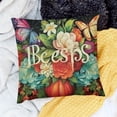 thumbnail image 2 of SHANXI with Summer Fruits Pillowcase for Sofa Blessed Quote Decorative Throw Pillow Cover 20x20in, 2 of 5