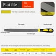 thumbnail image 6 of DAMIFU 2Pcs 6Inch Soft Grip Various Engineers Metal File Set Heavy Duty Kit Tools Industrial Medium Tooth Flat File Half Round File, 6 of 9