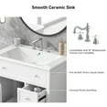 thumbnail image 5 of 30 Inch Bathroom Vanity With Sink Overflow 2 Drawers 3 Faucet Holes Doors Silver Round Knobs Waterproof Modern Bathroom Cabinet, 5 of 9