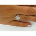 thumbnail image 4 of Halo Jewelers 10k Rose Gold 1/3 Carat(Ctw) Round And Baguette Cut White Natural Diamond Ladies Cluster Engagement Ring for Women Wedding Birthday (Color: H-I, Clarity: I1-I2, 0.33Cttw)Ring Size-10, 4 of 6