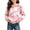 Pink, variant on Girls Boys Zip Up Hoodies Sweatshirt Casual Full Zip Up Printed Long Sleeve Warm Uniform Jacket Fall Winter Fashion Coat with Pockets Blue 2 5-6 Years