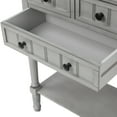thumbnail image 4 of Narrow Console Table with Drawers and Storage Shelves, Farmhouse Sofa Tables for Living Room, Entrance Tables for Front Door Corridor, Office, Gray Wash, 4 of 9