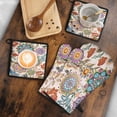 thumbnail image 5 of Pioneer Flower Floral Print Pattern Kitchen Oven Mitt and Pot Holder Sets 2 Pcs for Baking, Cooking and Grilling, Heat Resistant Up To 392 °F, 5 of 7