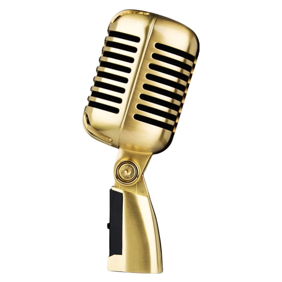Zeiwohndc Retro Microphone Vintage Dynamic Vocal Microphone Metal Frame with Vintage