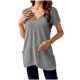 thumbnail image 2 of mfyjkho Tops Para Hacer Ejercicio, Top De Moda Para Mujer Con Cuello En V, Manga Corta, Bolsillos Y Dobladillo Superpuesto De Color Liso Tops Para Hacer Ejercicio Para Mujer M, 2 of 8