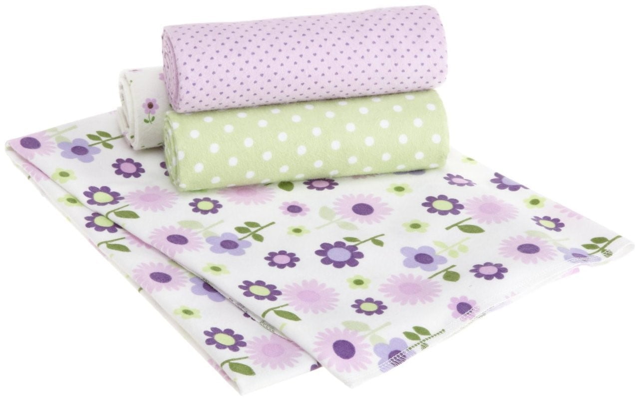 Carters Wrap Me Up Receiving Blanket, 4 Pack, Lilac