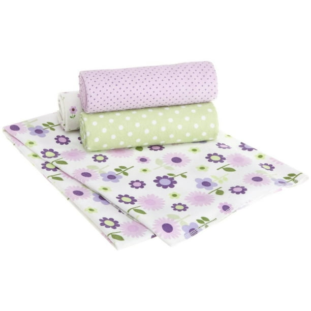 Carters Wrap Me Up Receiving Blanket, 4 Pack, Lilac