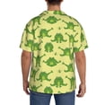 thumbnail image 3 of KLL Funny Frogs Print Men's Shirt Short Sleeve Button Down Summer Cuba Beach Shirts- Small, 3 of 5