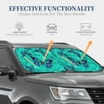 thumbnail image 4 of Gaeub Blue Floral with Butterflies Foldable Auto Sun Blocker Visor, Sunshade for Car Front Window, Keeps Your Vehicle Cool - Large, 4 of 7