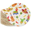 80-Pack Mexican Fiesta Design Paper Plates for Cinco de Mayo Party Decorations (9 in)
