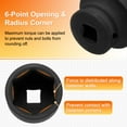 thumbnail image 4 of Uxcell 6 Point Impact Socket 35mm Metric Socket 1/2" Square Drive 2" (50mm) Long Phosphated Cr-Mo Steel Spindle Axle Hex Nut Sockets, Black, 4 of 7