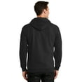 thumbnail image 2 of Port & Company PC90ZH Mens Essential Fleece Full-Zip Hooded Sweatshirt, Jet Black - 3XL, 2 of 2
