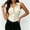 Beige, variant on Women Sleeveless Button Down Shirts V Neck Western Cowgirl Tank Top Summer Casual Slim Fit Cotton Linen Cargo Shirts