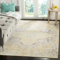 thumbnail image 4 of SAFAVIEH Windsor Daquan Traditional Area Rug, Light Grey/Lime, 5' x 7', 4 of 5