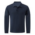 thumbnail image 4 of Bibifish Mens Polo Shirts Long Sleeve Waffle Knit Casual Shirts Breathable Classic Fit Daily Wear Tops, 4 of 4
