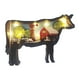 thumbnail image 4 of Decoración de de animales, adorno de cerdo/oveja/, estatuilla de múltiples capas hueca, decoración rústica para hogar, decoraciones con luz Sunnimix Luz nocturna en forma de vaca, 4 of 8
