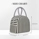 thumbnail image 2 of Balery Black And White Thick Stripes Bolsa de Almuerzo para Mujeres, Caja de Almuerzo, Bolsa de Almuerzo Pequeña Impermeable, Tote de Almuerzo Reutilizable con Gran Capacidad, 2 of 6