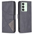 thumbnail image 1 of For Realme 14x 5G Phone Case Wallet Stand Geometry Imprinted Leather Cover, 1 of 5