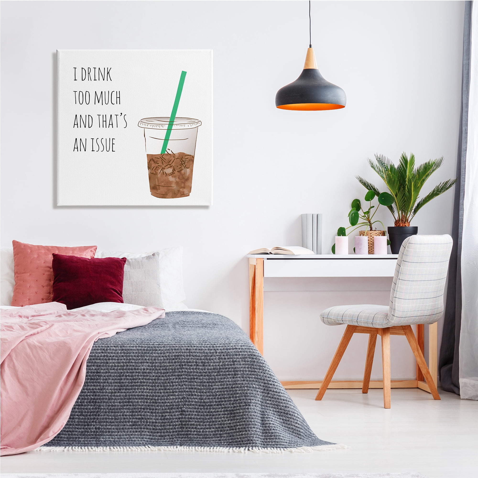 Stupell Industries Drink Too Much Funny Coffee Phrase Drink Cup, 30 x 30, Design by Jennifer McCully
