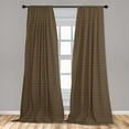 thumbnail image 5 of Ambesonne Checkered Curtains, Scottish Geometric, Pair of 28"x95", Charcoal Grey Pale Brown, 5 of 5