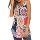 thumbnail image 1 of Sonducket Camiseta de mujer Camiseta sin mangas con botones estampados Blusa sin mangas Prendas para la parte del cuerpo Anillo, Azul, L Sonducket AP002917-13, 1 of 4