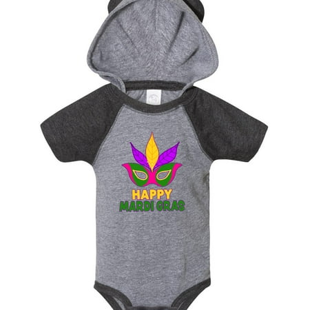 

Inktastic Happy Mardi Gras with Mask Gift Baby Boy or Baby Girl Bodysuit