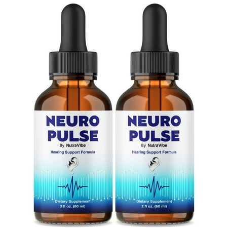 (2 Pack) Neuro Pulse Drops - Ear Support, Natural Formula to Promote Inner Ear Health, Tinnitus Supplement for Ringing, Official Auditory Liquid, NeuroPulse Reviews (60 Servings)
