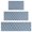Blue, variant on Blue Geometric Striped Pattern Kitchen Rugs Sets Of 3,Kitchen Runner Rugs Non Skid Washable,Decorative Kitchen Floor Mats for Kitchen,Sink,Laundry,17"x30" 17"x47" 17"x59"