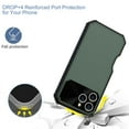 thumbnail image 4 of Dteck Case for iPhone 16 Pro,Shockproof Rubber + PC Case Compatible with MagSafe Built-in Camera Lens Protector Cover for iPhone 16 Pro,Green, 4 of 5