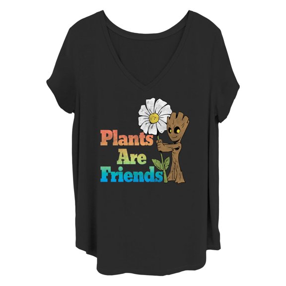 Women's Marvel: Guardians of the Galaxy Groot Plants Are Friends Graphic T-Shirt