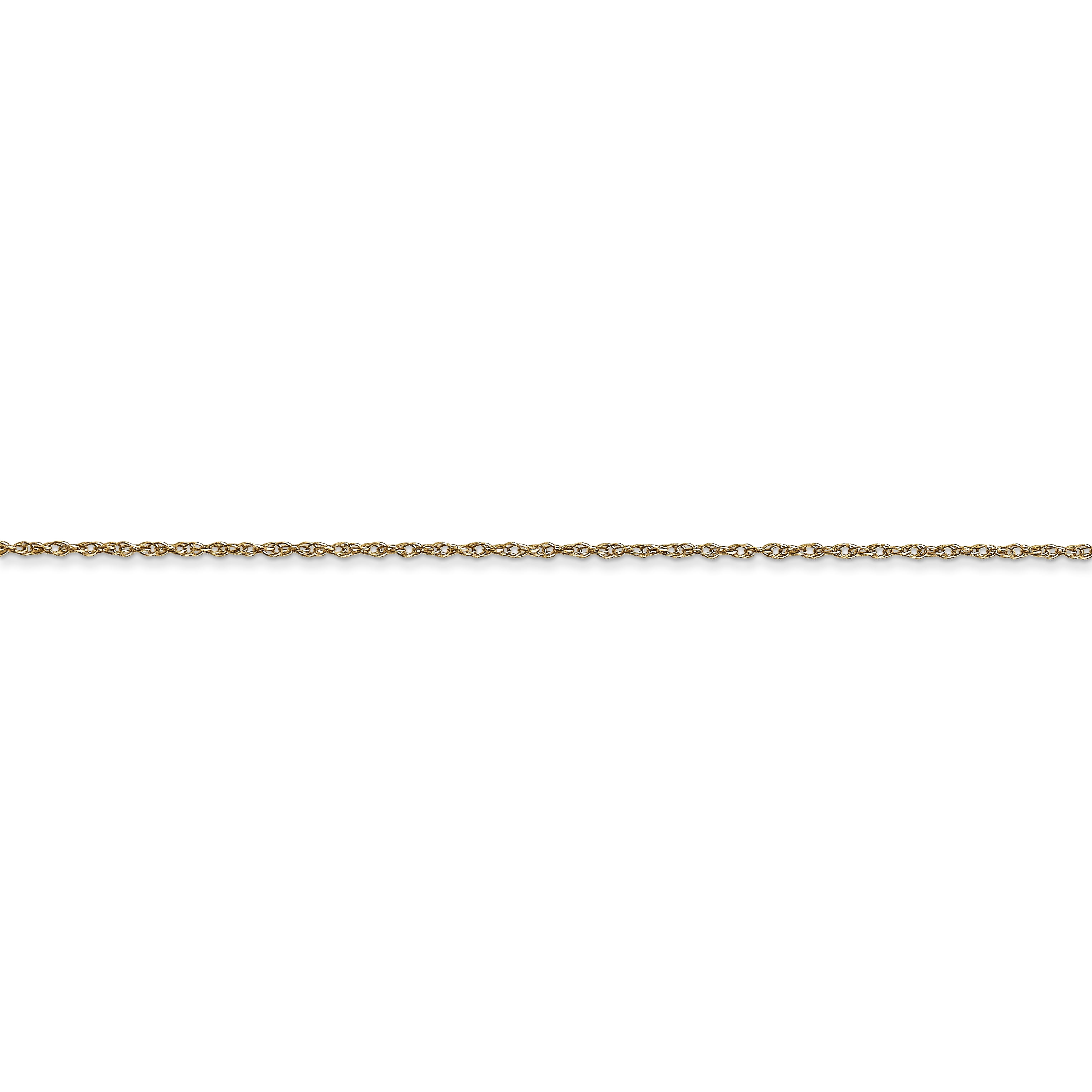 Primal Gold 14 Karat Yellow Gold 0.6mm Carded Cable Rope Chain