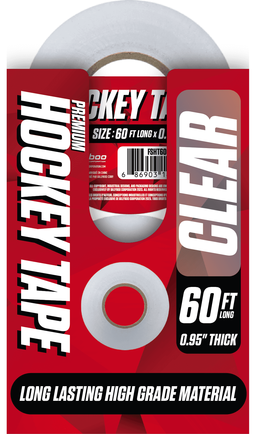 Future Stars 0.95" x 60' Clear Hockey Grip Tape